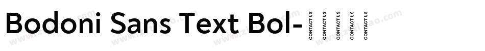 Bodoni Sans Text Bol字体转换